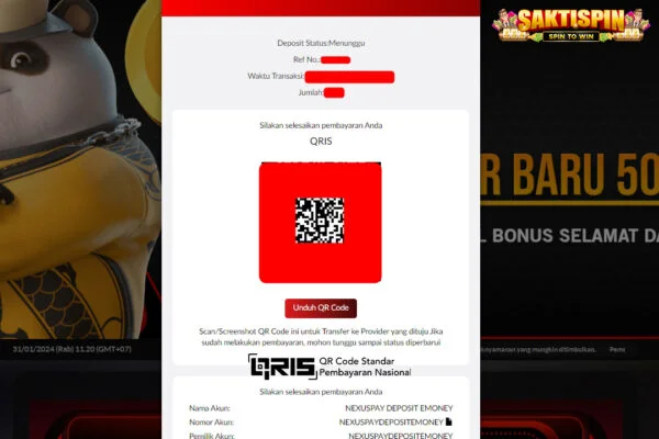 DEPOSIT DI SAKTISPIN DENGAN MUDAH! CUKUP DENGAN SCAN BARCODE QRIS SAJA LANGSUNG SUKSES! Banner Deposit QRIS di SaktiSpin