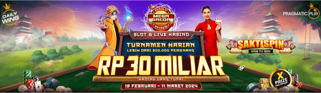 Banner Turnamen Harian MEGA GACOR LEVEL 8 Saktispin