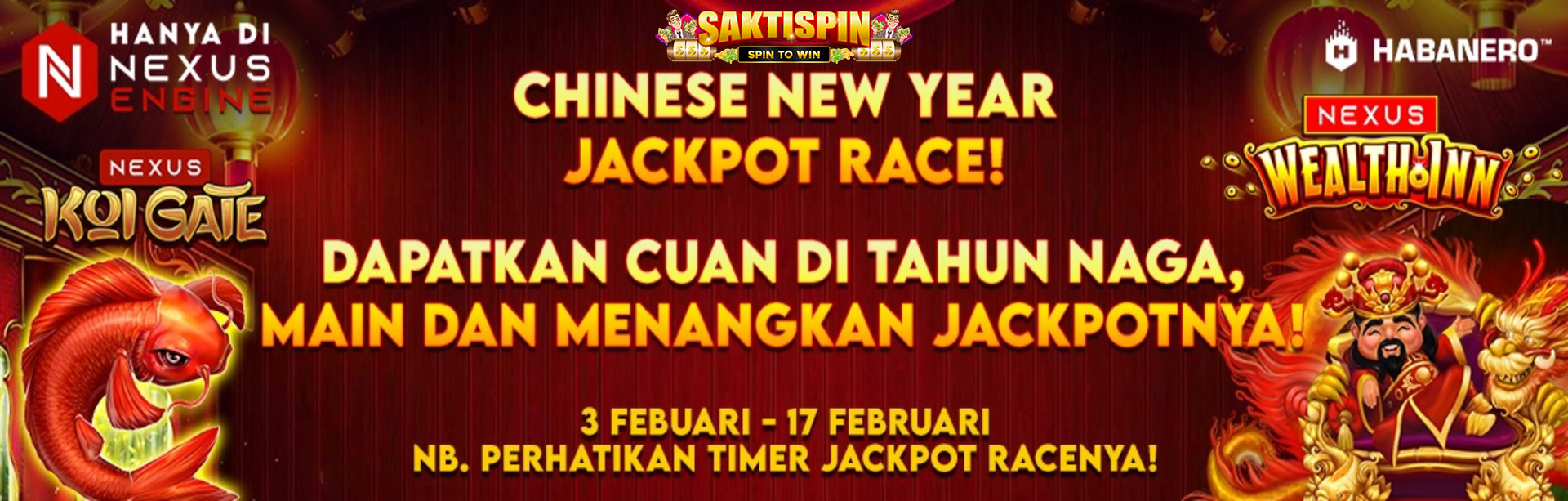 Banner HABANERO - CNY JACKPOT RACE Saktispin