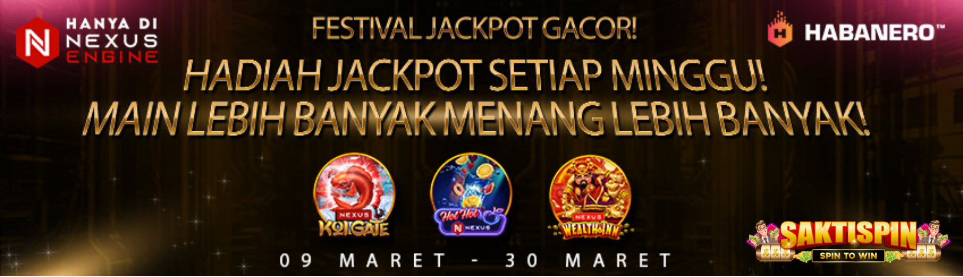 Banner HABANERO - FESTIVAL JACKPOT GACOR Maret 2024 Saktispin